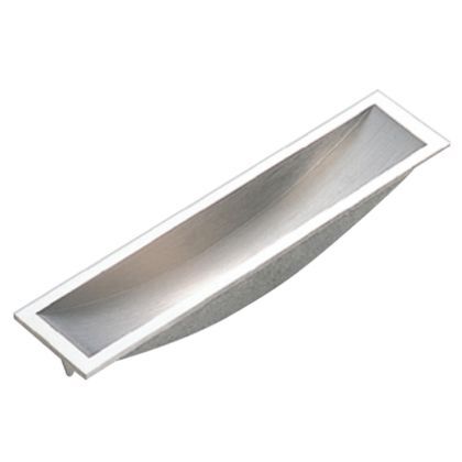 350 フチナシ引手 サテンニッケル 75mm 350-75-1 1