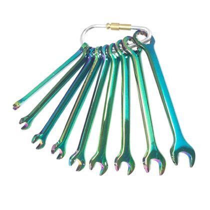 BEST 9pcs.ミニコンビレンチセット(カラビナ付き) 105x50x8mm CKS-90R 1点