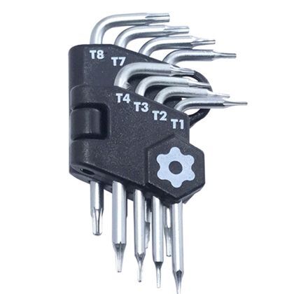 トルクスねじ用レンチ (ヘックスロブ) マイクロサイズ 8PCS 70x40x15mm THPM-008 1点