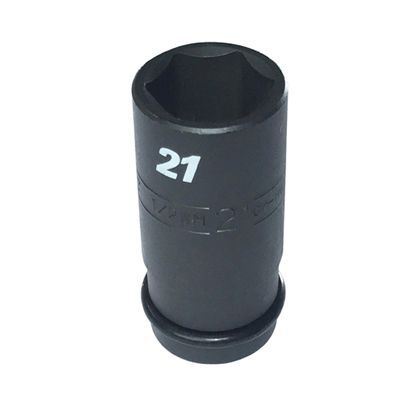 FPC 化粧ナット用パラボラ形状セミロングソケット ブラック 21mm WM-21 1点