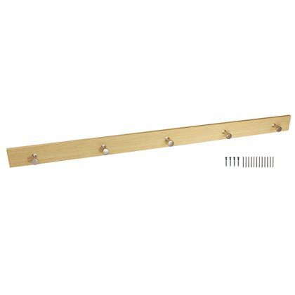 ライン5連フック ナチュラル W×H×D(mm):804×50×40 MR488 1ヶ