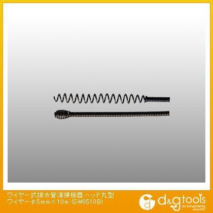 ワイヤー式排水管清掃機器ヘッド丸型ワイヤー