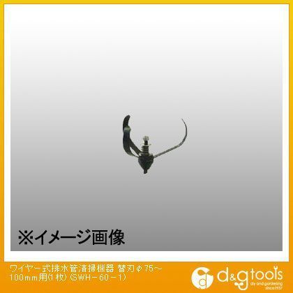 ワイヤー式排水管清掃機器替刃φ75~100mm用(1枚) SWH-60-1 1