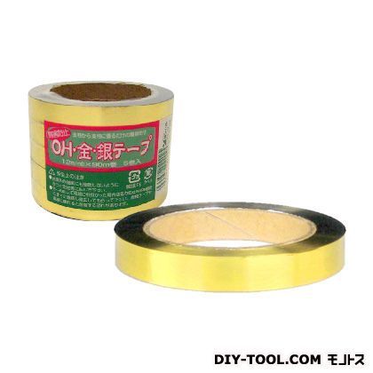 OH・金・銀テープ 金×銀 12mm巾×90m巻 5巻