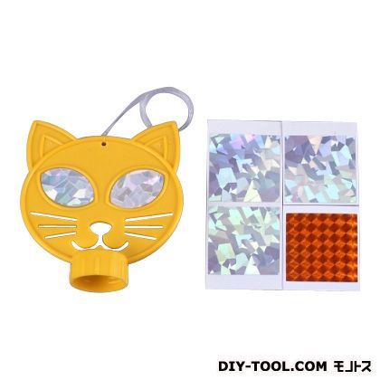 リサイクル・防鳥ドラネコくん イエロー 縦10cm×横9cm 63034 1点