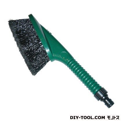 ワンタッチ式・洗車ブラシ グリーン 幅5.5×全長28cm M‐2131 1