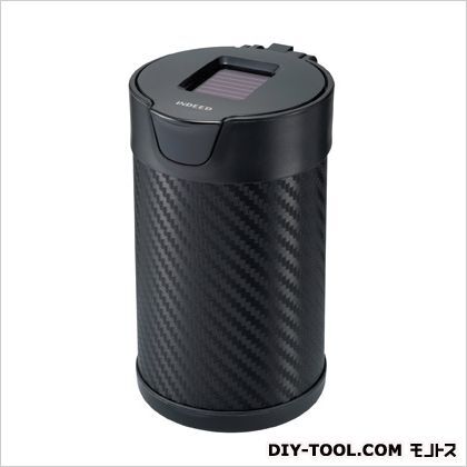 灰皿ヒットLソーラー付カーボン調 ブラック H96×W69×D81(mm) DZ176 1