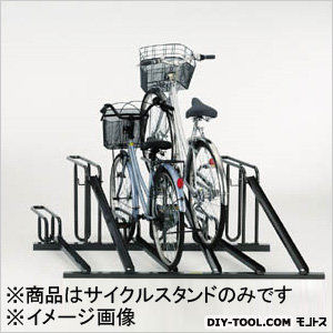 自転車ラックサイクルスタンド5台収容左低位 W1400×D1613×H600mm KSD285A 1