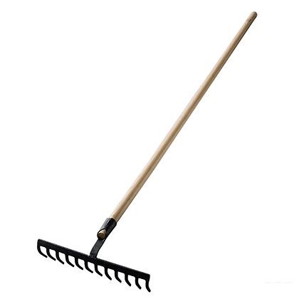 ガーデンレーキ12本爪 約幅390×奥行110×全長1780mm No.1110S 1