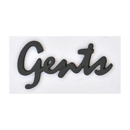 切文字「Gents」 黒 W78×H40mm SL150BK 1