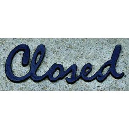 切文字「Closed」 黒 W105×H35mm SL170BK 1