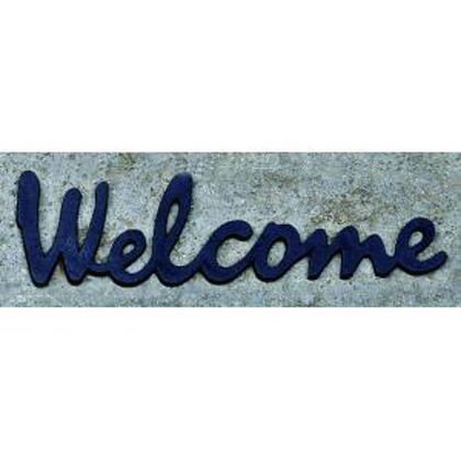 切文字「Welcome」 黒 W150×H38mm SL190BK 1