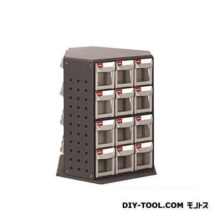 シューター三面回転式パーツケース ブラック W499mm×D520mm×H530mm RFO636 1