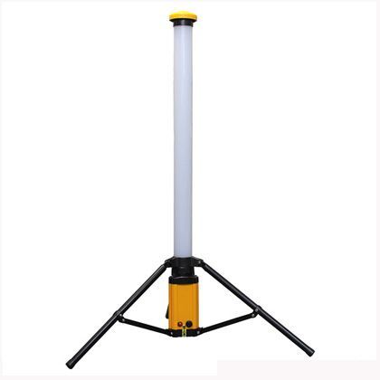 アイガー充電式ポールアップライトEL1240mm 黒×黄 (本体サイズ)使用時:1240×890×890mm L90B 1点