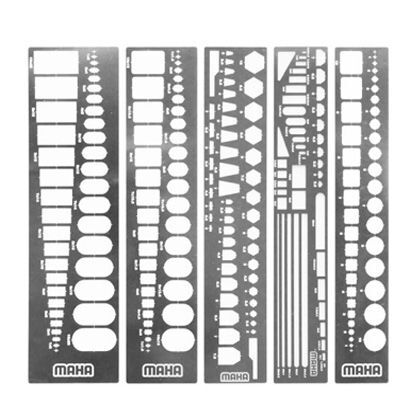 アイガーステンレステンプレート(楕円.長方形)大 全長500×幅40mm EST-5 1点