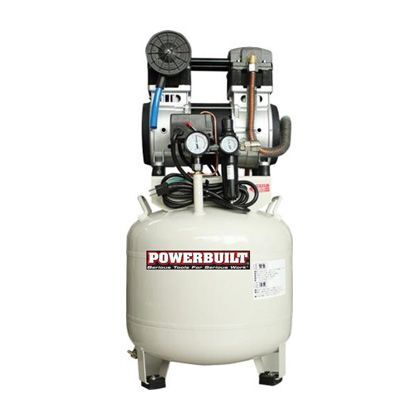 パワービルド 静音ツインシリンダーコンプレッサー 縦400☓横420☓高さ820mm DZW038T 1点