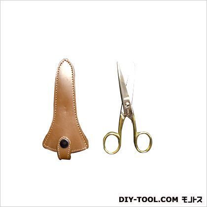 片丸刃130mm精密細工ハサミ本革ケース付