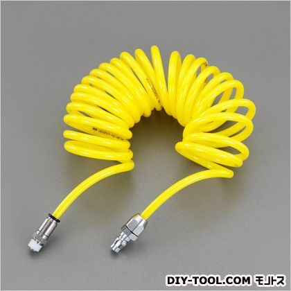 5/8mm6mウレタンコイルホース(スイベル金具/プラグ付) EA125CF-6 1