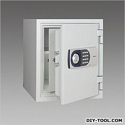 外寸二重扉耐火金庫 352x458x412mm EA961KB-35 1