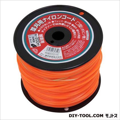 ナイロンコード□型ボビン巻2.6MMX200M 1