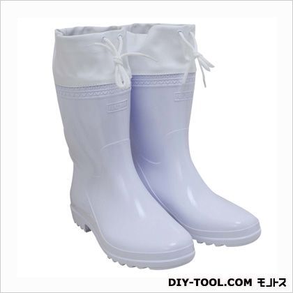 刈払作業用長靴中敷付25CM 白 1