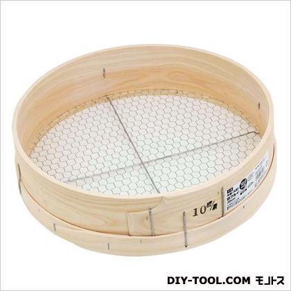 木製砂フルイ(丸型)10.0MM(キッコウメ) 35cm 1