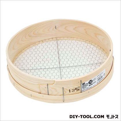 木製砂フルイ(丸型)13.0MM(キッコウメ) 35cm 1