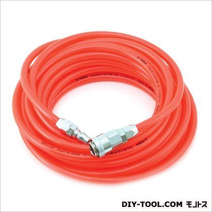 ウレタンエアーホース クリアレッド 10m EUH-10R 1巻