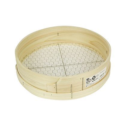 木製砂フルイ(丸型)35cm 16.0MM(キッコウメ) 1