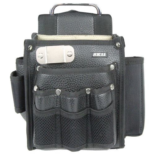 黒腰袋工具差し付きレザー