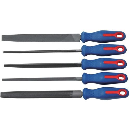 PC柄鉄工ヤスリセット5本組 200MM 1