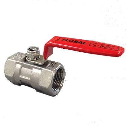 ステンレス製レデュースドボールバルブ(V03-304) ネジ(Rc):1/4 V03-304-02 1