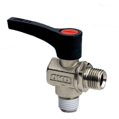 エアーボール両外ネジL型(AOL) ネジ(R×G):1/8×1/8 AOL161 1