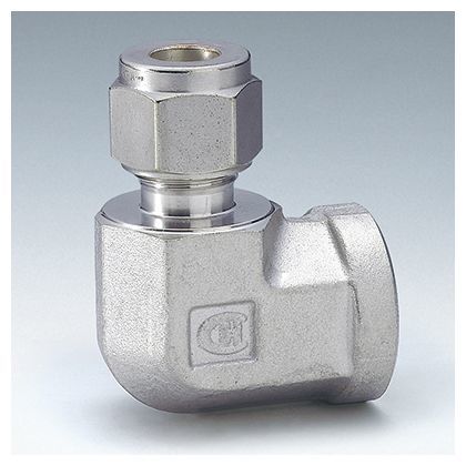 メスエルボ ミリサイズチューブ・オスISOテーパネジ接続 CLF3M-2R 1個