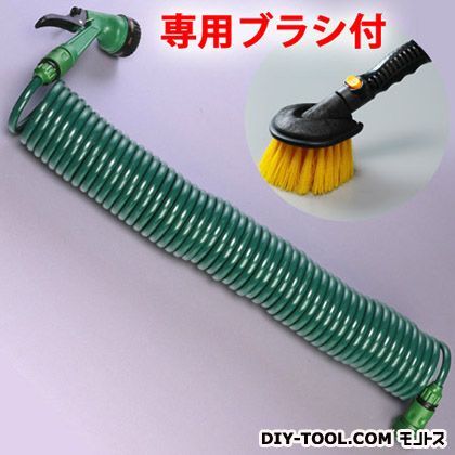 ガーデンコイルホーススタンドセットブラシ付き 12m 194652 1点