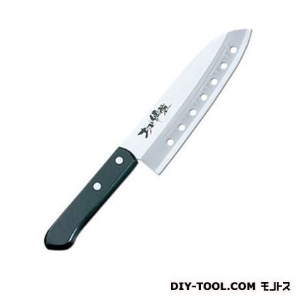 穴明三徳庖丁(リブ付) 185ミリ FA-63 1