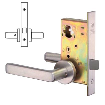 レバーハンドル錠 空錠 -/- HL LX-1-NU-11S DT33-43 BS64 1