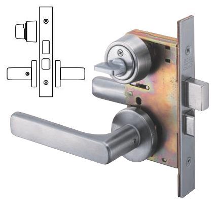 レバーハンドル錠 内締錠 -/サムターン HL LX-3-NU-11S DT33-43 BS64 1