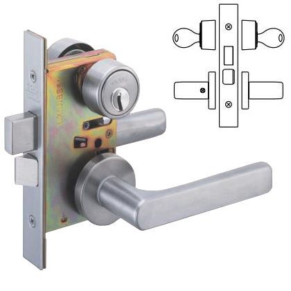 レバーハンドル錠 両シリンダー錠 シリンダー/シリンダー HL P-LX-6-NU-11S DT33-43 BS64 1