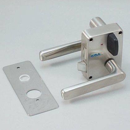 取り替え用レバーハンドル型面付箱錠 L435 外開き右勝手 P-L435-NU11S 1点