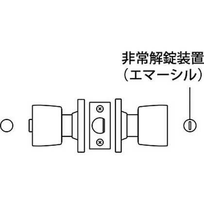 ユニロック円筒錠ULWシリーズ BS60 ULW-4E 1