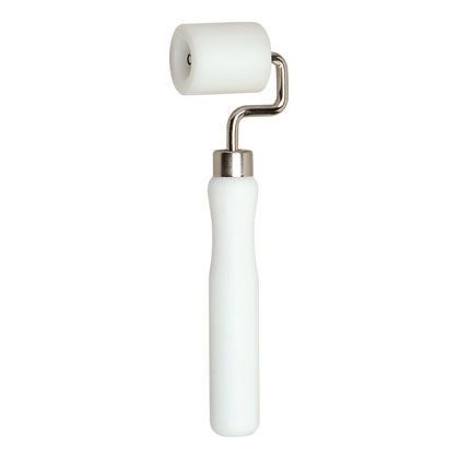 壁紙施工道具 ジョイント押さえローラー 小 ホワイト ローラー巾40mm径35mmφ全長203mm 197-34 1