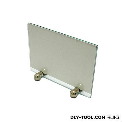 メニュー立て 真鍮クローム台 透明 S-12-4 1点