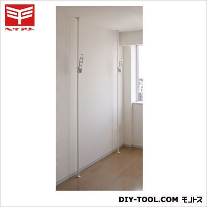 突ぱり室内1段竿受け 白 TMH-61 2本1組