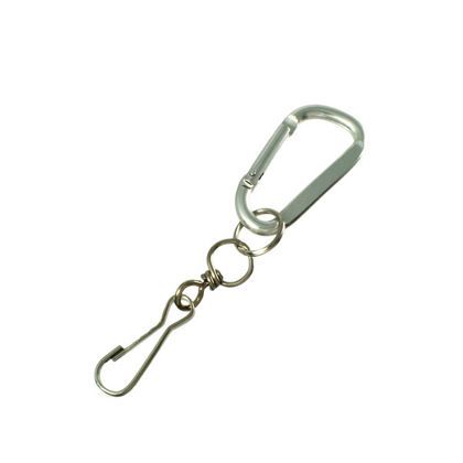 アルミフックD型ホルダー付 銀 6mm×60mm 1