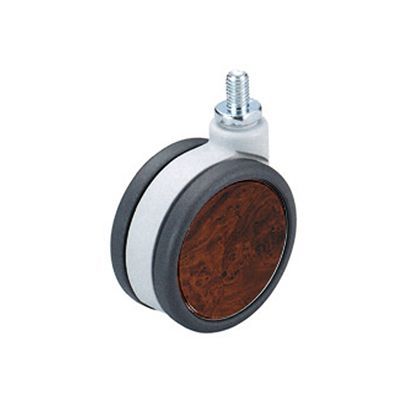 室内用スリムタイプフレスコキャスター75mmM10ボルト・ストップ無木目 1