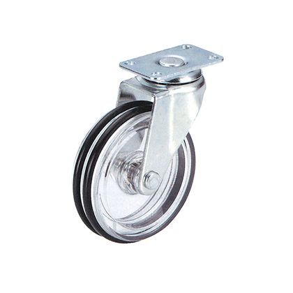 スケルトンキャスタープレート・ストップ無 75mm 1