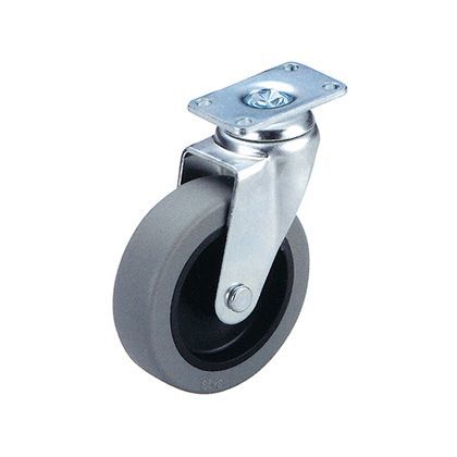 室内用シングルタイプトラックキャスター75mmプレート・ストップ無 1