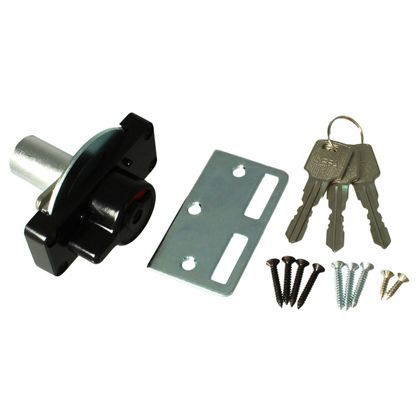 シリンダー鎌錠 ブラック 小 G-244 1