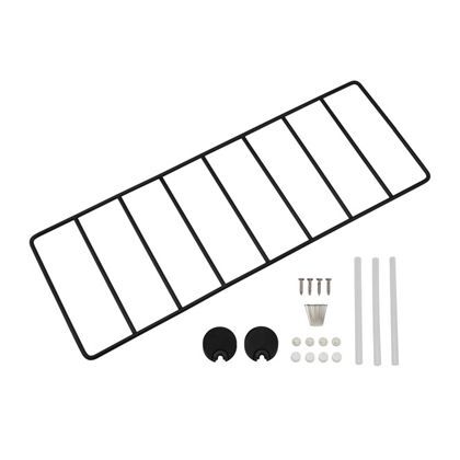 ワイヤーシェルフ ロング ブラック 本体:H445×W163mm 取付ユニット:36φ ワイヤー:5φ 98483 1個